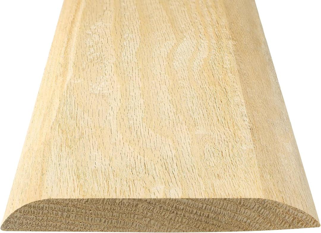 Wonderjune Door Transition Strip Wood Threshold Transition Unfinished Solid Red Oak Interior Threshold Doorways Reducer Threshold(36 x 5 x 0.63 Inches)