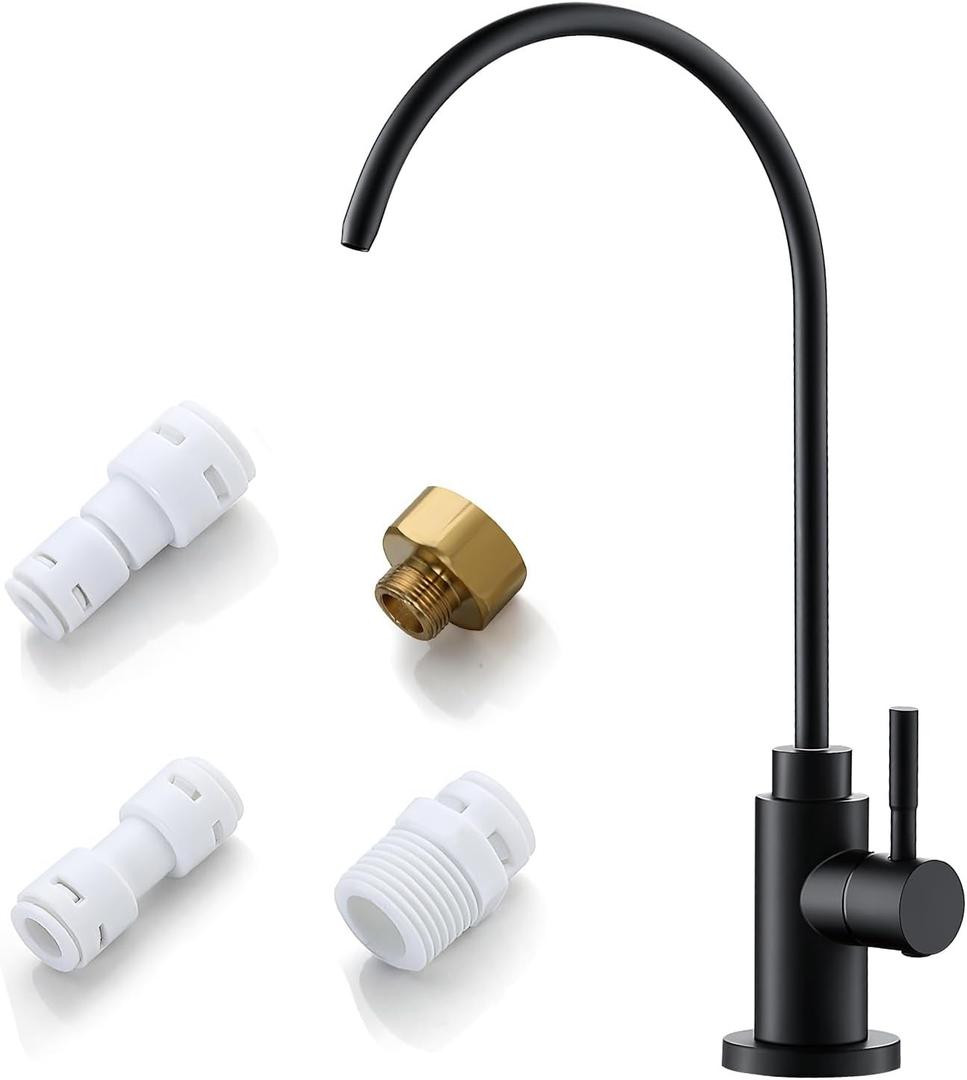 Reverse Osmosis Faucet Fits Most RO Units or Water Filtration System Stainless Steel Drinking Water Faucet for Bar, Kitchen Sink, RV (DM001 MB)