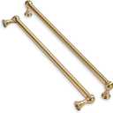 khtumeware 1 Pack Appliance Handle Pull 18 Inch Hole Center Brushed Brass Cabinet Pulls Heavy Duty Solid Satin Gold Cabinet Handles for cabinets Dressers Kitchens Handles Bathroom cabinets