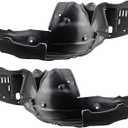 TRQ Front Driver and Passenger Side Inner Fender Liner Set Compatible with 2008-2012 Honda Accord Sedan US Built Models