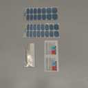 ohora Semi Cured Gel Nail Strips (N Washing Jean) - Blue, Solid, Works with Any UV/LED Lamps, Salon-Quality, Long Lasting, Easy to Apply & Remove - Includes 2 Prep Pads, Nail File & Wooden Stick