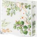 Clear Acrylic Napkin Holder for Table, Elegant Non-Slip Guest Towel Tray for Bathroom, Waterproof Vertical Tissue Dispenser for Kitchen, Dining, Bar, Office