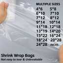 Heat Shrink Wrap Bags 100Pcs 24x28 Inches Professional Grade POF Heat Shrink Wrap is Used to Store Wrap Embellished, Gift Baskets, Shoes, Jars, Industrial Grade PVC Shrink Wrap Bags Transparent