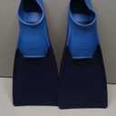 Sporti Adult-Kids Swim Fins for Pool Lap Swimming - Long Floating Fins for Swimming & Snorkeling - Swim Flippers for Training (M 8-9 / W 9-10, Navy-Blue)