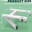Window Air Conditioner Support Bracket, Heavy Duty Window AC Brackets with 2 Arms, Universal Air Conditioner Brackets, Fits 5,000-22,000 BTU AC Units, Up to 200 lbs