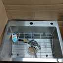 20" x 16" Drop in Kitchen Sink 304 Stainless Steel Single Bowl Topmount Kitchen Sink with Drain Kit and Bottom Grid, Brushed