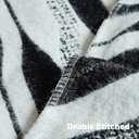 FUTEI Black White Decorative Throw Pillow Covers 12x20 Inch Set of 2,Soft Geometric Textured Faux Cashmere Pillow Case,Modern Home Decor for Couch Bed Living Room