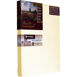 MASTERPIECE 44124 Monet Pro 1.5" Deep Vintage L21C Belgian Linen 13.0 oz Oil Primed Linen Stretched Canvas 10" x 10"