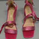 Amoji Women's 2.5 Inch Low Heel Ankle Strap Dressy Sandals 301, Size 37.5