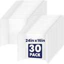 30 Pack Trifold Poster Board, 16in x 24in Corrugated Project Board, White Presentation Board, Trifold Display Board for School Project, Business Presentation, Science Fairs, Event Display