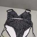 Edelqual Women High Waisted Bikini Sets Tummy Control Swimsuits Two Piece Bathing Suit 2025 Full Coverage Swimwear, Extra Large, Black Polka Dots 