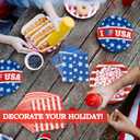 JOYIN 200 Pcs July 4th Plates & Napkins Patriotic Party Supplies, American Flag Patriotic Paper Plates Napkins, 4th of July Memorial Independence Day Party Tableware Decoration Supply, Serve 50