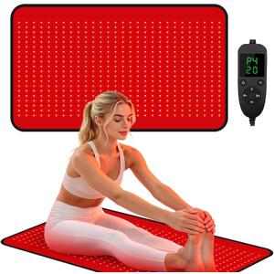 BENBER Red Light Therapy Mat for Body, 660nm & 850nm Infrared Light Therapy Pad, Wearable Wrap with Timer Remote Control for Back Waist Belly, Premium TPU, 60W High-Power, 41.7" x 23.6"
