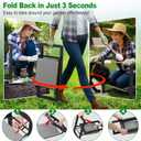 Garden Kneeler and Seat Heavy Duty - Anti-Tip Super Stable Multifunctional Gardening Stool Bench, Wide 12.7" Pads, Foldable Ergonomic Handles for Seniors Women Men Pain-Free Weeding, Planting Yard Work
