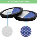 6 Pack Replacement Filters for Eureka RapidClean Pro Cordless Stick Vacuum Cleaner NEC180 NEC185 NEC186 NEC190