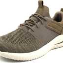 Skechers Men's Delson 3.0 Cicada Sneaker (12, Khaki)
