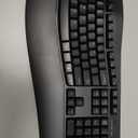 Wireless Keyboard and Mouse Combo, 2.4G Full Size Wave Keys Ergonomic Keyboard with Wrist Rest and 3-Level DPI Adjustable Wireless Ergonomic Mouse for Windows, Mac OS Desktop/Laptop/PC(Black)