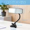 Cubicle Rear View Mirror to See Behind You Adjustable Cubicle Desk Mirror, Strong Clip-On Mount, Fits Monitors & Cubicle Walls