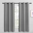 NICETOWN Thermal Insulated Grommet Blackout Curtains, Kids Window Drape Panel for Nursery, Privacy Short Curtains (Silver Grey, 2 Panels, W42 x L68 -Inch)
