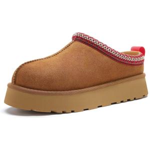 Women's Slippers Platform Mini Boots Short Ankle Boot Fur Fleece Lined House slippers Anti-Slip Boot For Outdoor 10