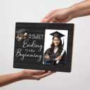 2026 Graduation Picture Frame,A Sweet Ending to A New Beginning Photo Frame,4 x 6 Inch Photo