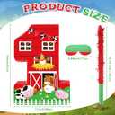 Hungdao Farm Birthday Pinata Number Pinata with Blindfold Bat and Confetti Animal Pinata for Boys Girls Birthday Party Decorations Barnyard Baby Shower Carnival Game Supplies(farm Number 1)