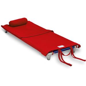 ROLLEE POLLEE Nap Sac Roll Up Napping Blanket with Attached Pillow for Preschool/Daycare, Super Soft with Elastic Straps, Fits Most Mats and Cots (Red)