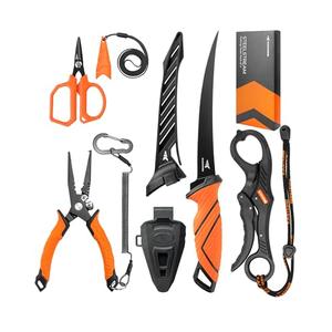 KastKing SteelStream Fishing Tool Set, Fishing Gear - Corrosion Resistant Fishing Pliers, Fillet Knife, Fishing Scissors, Fish Lip Gripper, Multi-Functional Jaw, Fishing Gifts for Men