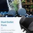 Uniclife Aquarium Air Pump Dual Outlet Fish Tank Aerator with Accessories for 5-200 Gallon Tank