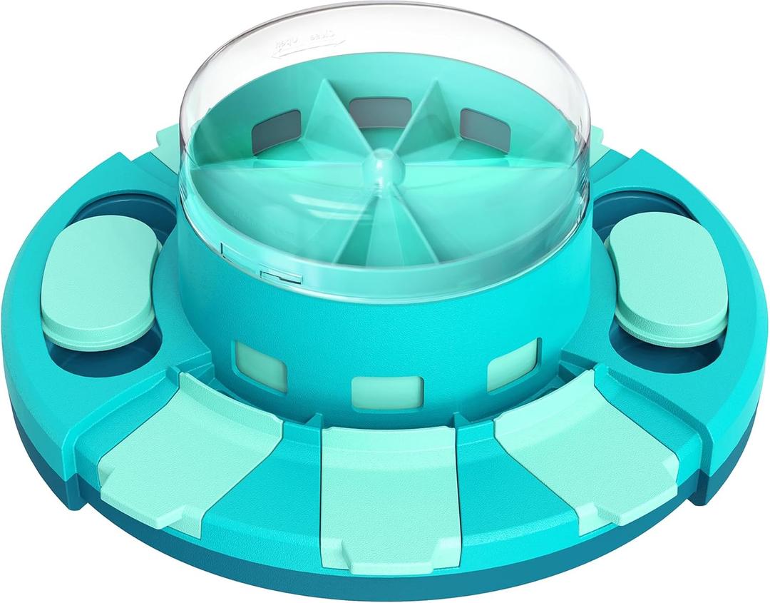 Dog Puzzle Toy, Food Treat Feeder, Mental Stimulation (Blue-green)