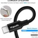 etguuds USB A to USB C Cable , Fast Charging Type C Charger Cord for iPhone 16 15 Pro/Pro Max/Plus, for Samsung Galaxy S24 S23 S22 S21 S20 S10 A55 A54 Flip, Pixel, Moto G, Black