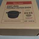 Uno Casa 2-in-1 Cast Iron Dutch Oven Large - 5 Quart Dutch Oven Pot with Lid, Pre-Seasoned Cooking Dish for Bread Baking and Stews - Heavy Duty Cast Iron Pot with Detachable Frying Pan Lid for Versatile Cooking