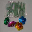 4 Pack Bee Watering Station, Bee Bath for Garden Metal Bee Water Feeder with Flower Design, Colorful Butterfly Bee Bath Bowl for Outdoor Garden Yard Decor (Red,Green,Blue,Yellow)