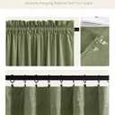 StangH Green Velvet Curtains for Living Room, Elegant Room Darkening Drapes with Privacy Solid Energy Smart Holiday Decor Window Treatments for Nursery, Sage Green, W52 x L90, 2 Panels