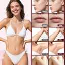 2 in 1 Women Electric Shaver - Dual Head Bikini Trimmer for Women Waterproof Wet & Dry Use Body Hair Trimmer and Facial Hair Remover, Painless Razors for Bikini Underarm Leg Arm Body Face, Pink