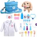 Doctor Kit for Toddlers 3-5 Doctors Play Set Toddler Girl Toys 3 4 5 Year Old Girl Birthday Gift Dog Puppy Vet Kit Kids Veterinarian Playset, vet kit for toddlers 3-5
