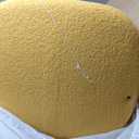 Mid Century Sherpa Boucle Accent Chair, Round Upholstered Barrel Arm Chair for Small Spaces, Fluffy Side Corner Sofa Chair for Living Room, Bedroom, Vanity, Office, Reading Nook(Yellow), Medium