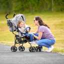 Dream On Me Vista Moonwalk Baby Stroller, Lightweight Travel Umbrella Stroller with Compact Fold, Smooth Ride Wheels, Multi-Position Recline, Spacious Storage Basket with Cup Holder, Light Gray