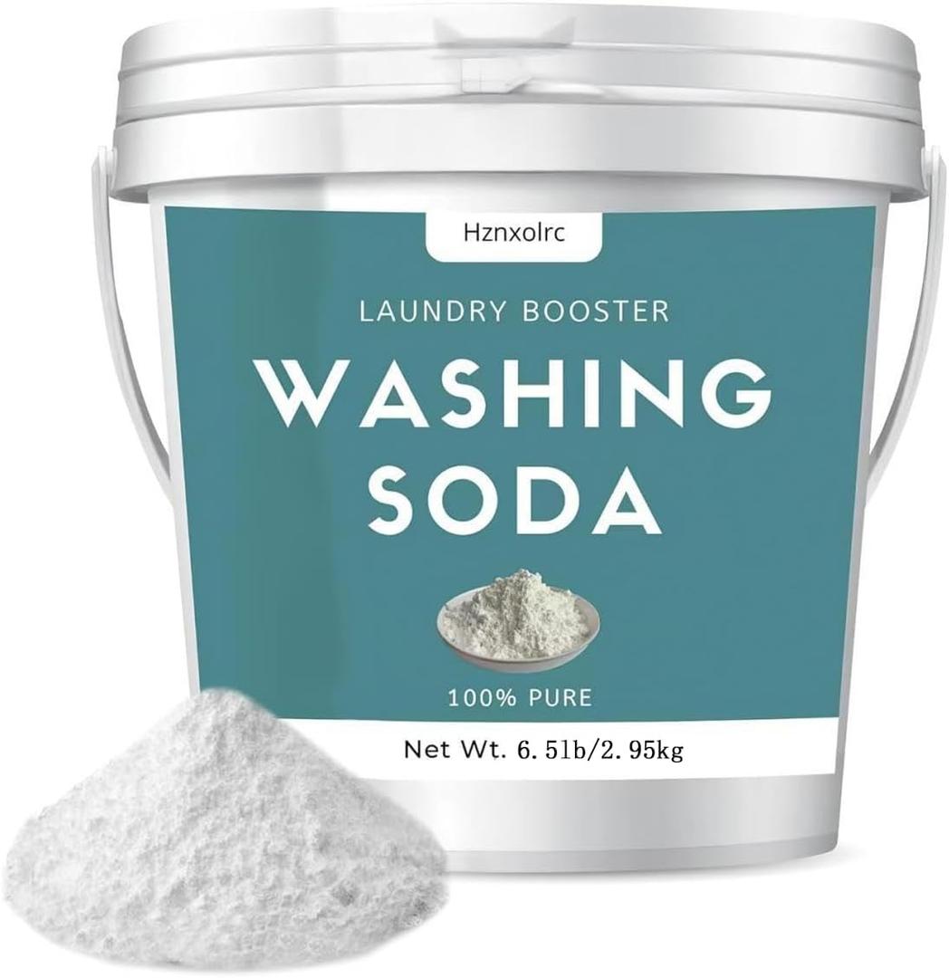 6.5 lb Sodium Carbonate Washing Soda, 100% Pure, Household Cleaner, Ideal For Cleaning Kitchens And Bathrooms, Washing Soda For Dishwasher