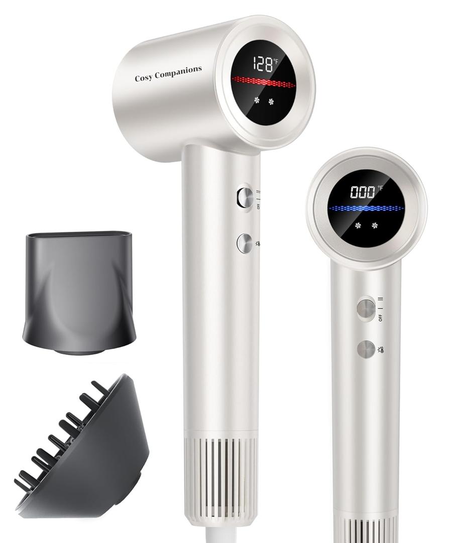 Professional Hair Dryer - 2X Faster Drying, Ionic & Ceramic Technology, Lightweight Ergonomic Design for Salon-Quality Styling at Home