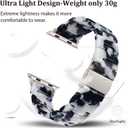 V-MORO Resin Bands Compatible with Apple Watch Series 11/10/9/8/7 Band 45mm 46mm Starlight Buckle Lightweight Fashion Strap Bracelet for iwatch Series SE/6/5/4/3/2/1(Black/White,42/44/45/46/49mm)