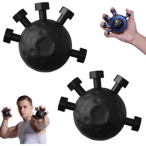 2 Pack Finger Grip Strengthener, Finger Strengthener, Finger Strength Trainer, Adjustable Hand Grip Strengthener, Grip Strength Trainer Ball