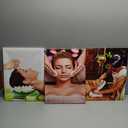 Facial Spa Massage Wall Art Skin Care Wall Decor Relaxing Spa Picture Canvas Prints Bathroom Poster Painting Framed Beauty Salon Home Living Room Decoration Ready to Hang (36''Wx16''H)