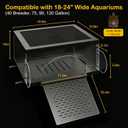 Turtle Basking Platform with Kit for Red Eared Slider Extra Large | Top Mounted Hanging Dock Escape-Proof Design Turtle Elevated Basking Loft Area Slip-Resistant Ramp Fits 18-24'' Wide Aquarium
