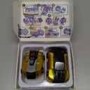 Collision Transforming Dinosaur Car Toy, 2 in 1 Magnetic Cars Collision Transform into Dinosaur Toys for Boys Girls Age 3 4 5 6 7 8 9 10, Christmas Birthday Gift for Kids 3-12 (Golden)