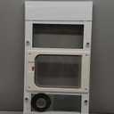 Ideal Pet Products Aluminum Sash Window Pet Door, Large, White, Cat Flap, 6.25" x 6.25" Flap Size, (27SWDCK)