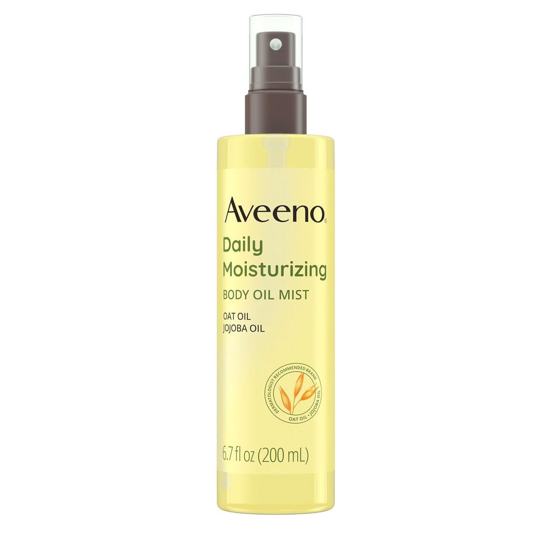 Aveeno Daily Moisturizing Body Oil, Body Mist for Dry Skin with Oat Oil and Jojoba Oil, Nourishing Body Spray with a Hypoallergenic Formula, 6.7 FL OZ (6.7 Fl Oz (Pack of 1))