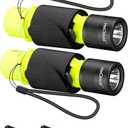 Dive Light Scuba Flashlight 2 Pack IPX8 Waterproof 3 Modes, 5.71*1.38 inches