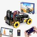 Robotics Kit for Kids Ages 8–12 1216, ACEBOTT Smart Robot Car Kit with 3MP Camera, STEM Toys for Boys Compatible with Arduino & Scratch,App & Remote Control,STEM Gift for Boys, Girls,Teens and Adults