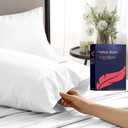 Ashton Sheets 100% Egyptian Cotton Pillow Cases King Size Set of 2 - Luxury 1200 Thread Count Sateen White Pillow Covers, Soft & Breathable 5 Star Hotel-Quality Pillowcases, Fits King Size Pillows